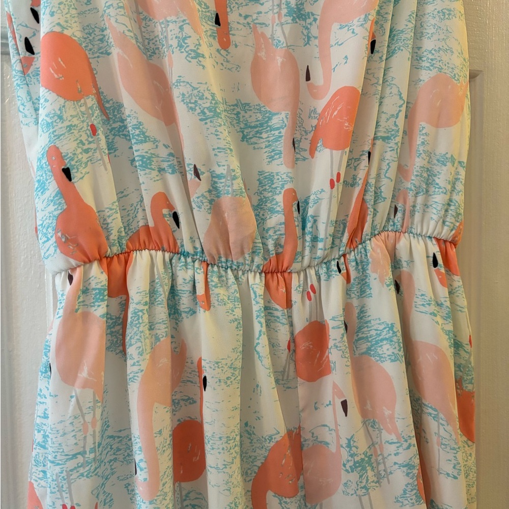 boutique brand romper with flamingo print - le Kate size M - Picture 5 of 5